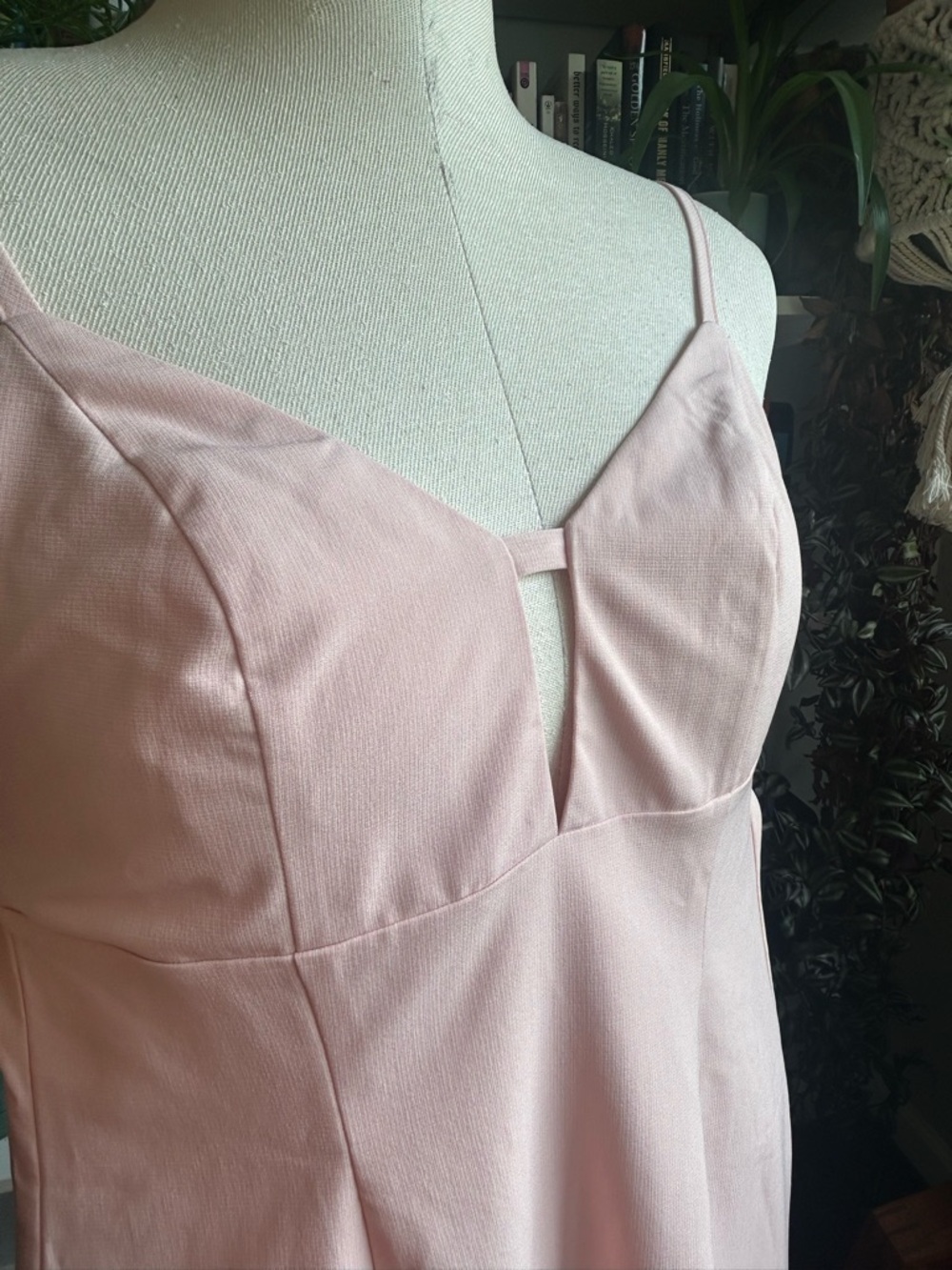 Lulu's Pale Blush Spaghetti Strap Slip Dress